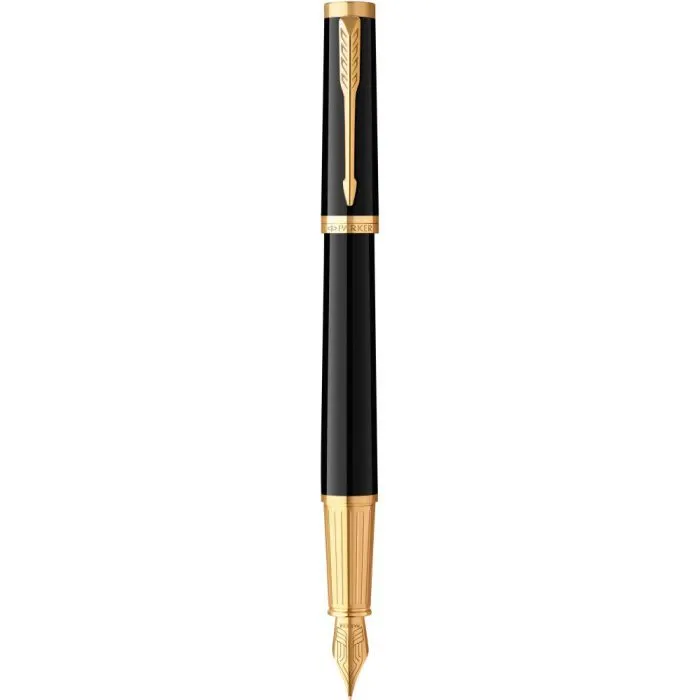 Ручка пір'яна Parker INGENUITY Black Lacquer GT FP F (60 011)