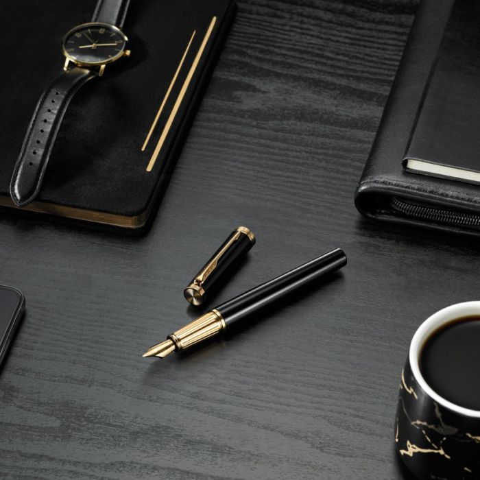 Ручка пір'яна Parker INGENUITY Black Lacquer GT FP F (60 011) зображення 8