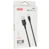 Дата кабель USB 2.0 AM to Micro 5P 1.0m 2.4A braided black XO (NB143-M1-BK) изображение 2