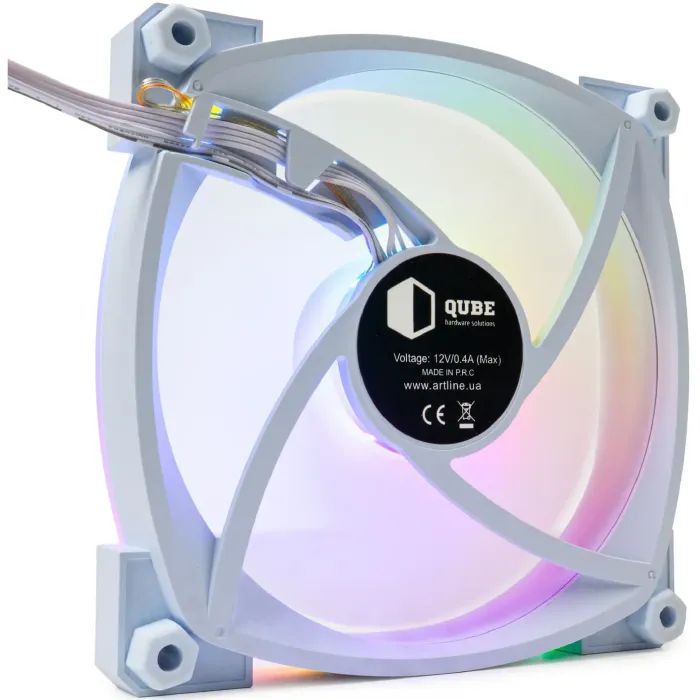 Кулер для корпуса Qube M55-1 White изображение 3