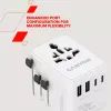 Зарядное устройство Canyon OnTour 70 3xUSB-C + 2xUSB-A EU/UK/US/AUS 70W White (CNS-TA70W1006W) изображение 8