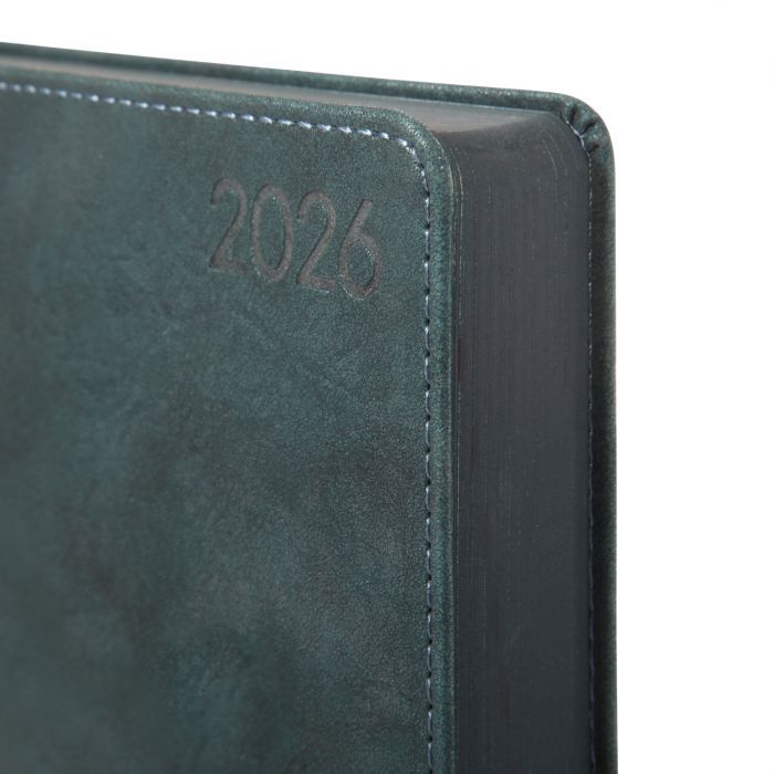 Еженедельник Leo planner А5 датирован 2026 "Case", интегральный, темный изумруд, 368 страниц (252660) изображение 2