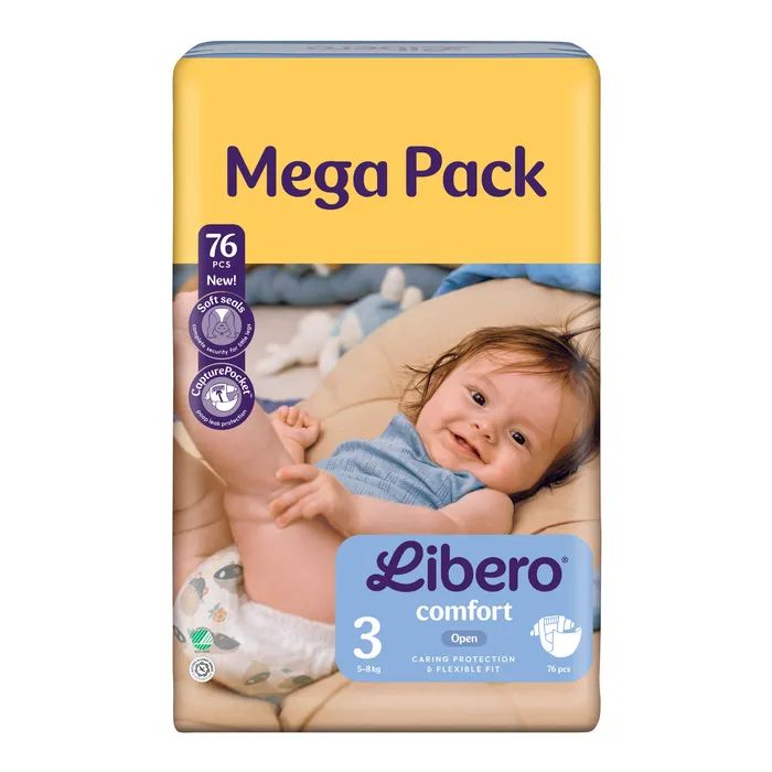 Подгузники Libero Comfort Розмір 3 (5-8 кг) 76 шт (7310361157422) изображение 2