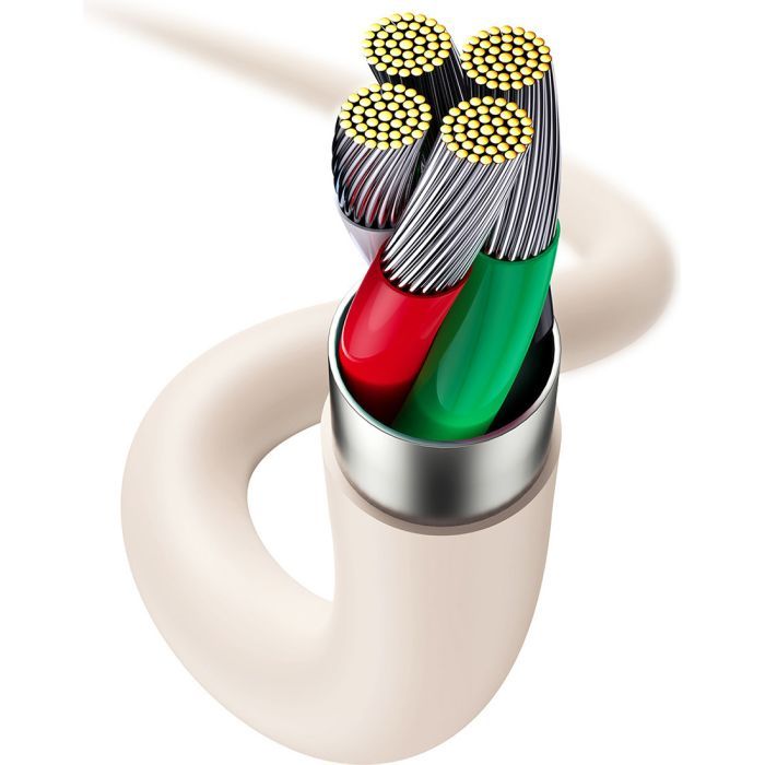 Дата кабель USB 2.0 AM to Lightning 2.0m 2.4A pink Baseus (CAGD000104) зображення 4