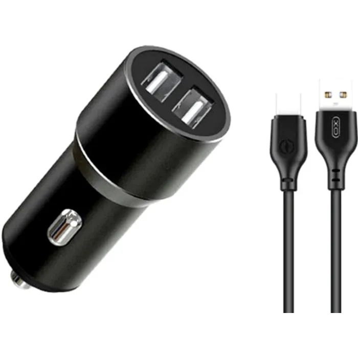 Зарядное устройство XO 1xUSB + cable USB to USB-C TZ09 black (6920680873500)