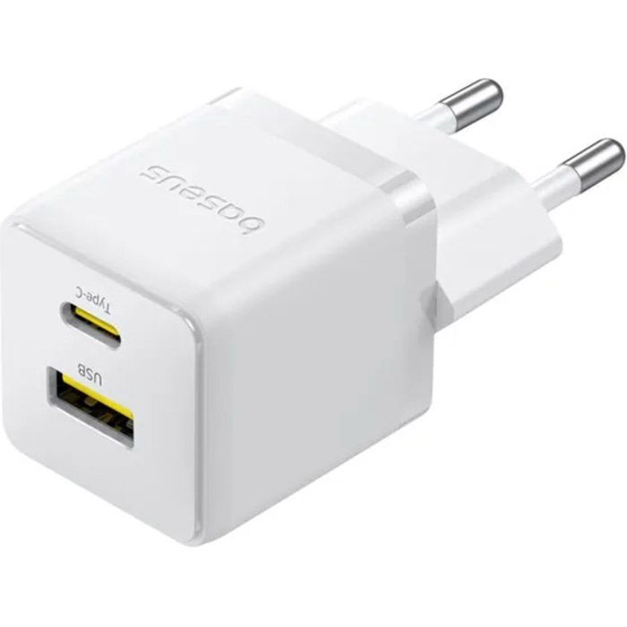 Зарядний пристрій Baseus 1xUSB-C 30W + 1xUSB white (P1011160A213-00) зображення 5