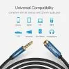 Кабель мультимедійний 3.5mm M to 3.5mm F 1.5m AV118 blue Ugreen (40674) зображення 6