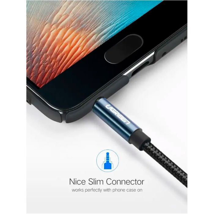 Кабель мультимедійний 3.5mm M to 3.5mm F 1.5m AV118 blue Ugreen (40674) зображення 9 Кабель мультимедійний 3.5mm M to 3.5mm F 1.5m AV118 blue Ugreen (40674) зображення 9