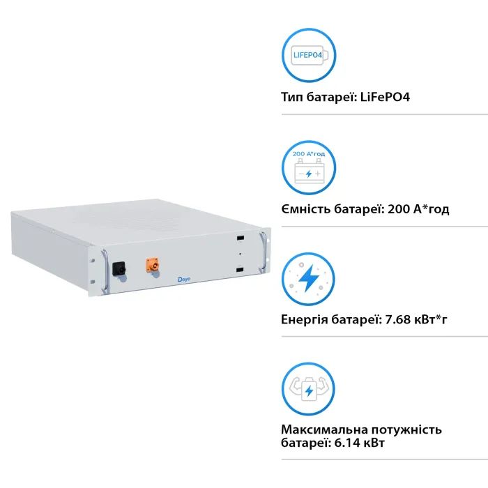 Батарея LiFePo4 Deye BOS-A 38.4V - 200Ah (BOS-A) изображение 2