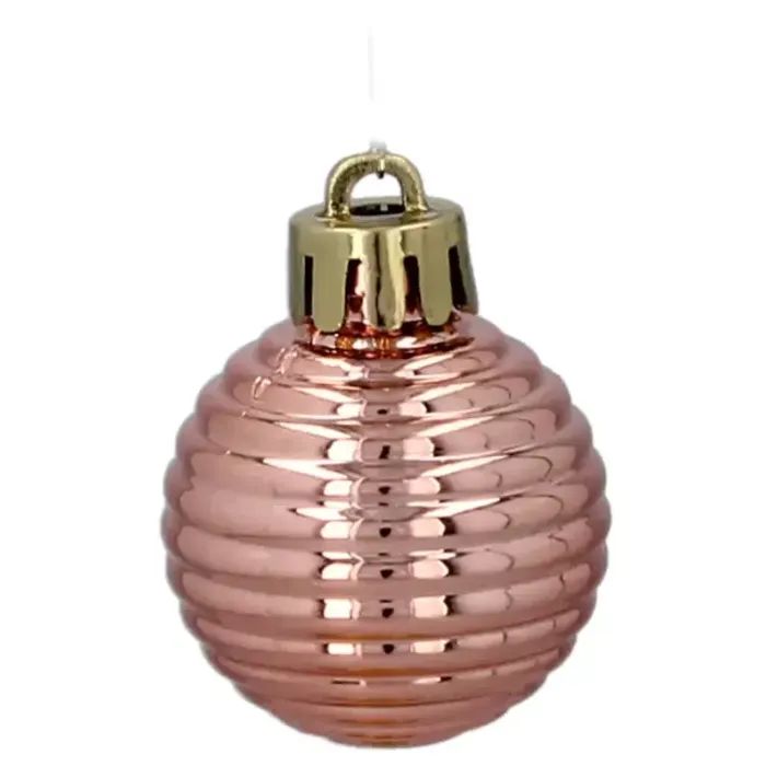 Елочная игрушка Chomik пластикові кульки компл. 24 шт, 3см, рожево-пудрові (5900779877153_3) изображение 2