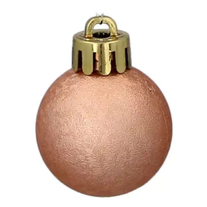 Елочная игрушка Chomik пластикові кульки компл. 24 шт, 3см, рожево-пудрові (5900779877153_3) изображение 3