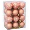 Елочная игрушка Chomik пластикові кульки компл. 24 шт, 3см, рожево-пудрові (5900779877153_3)