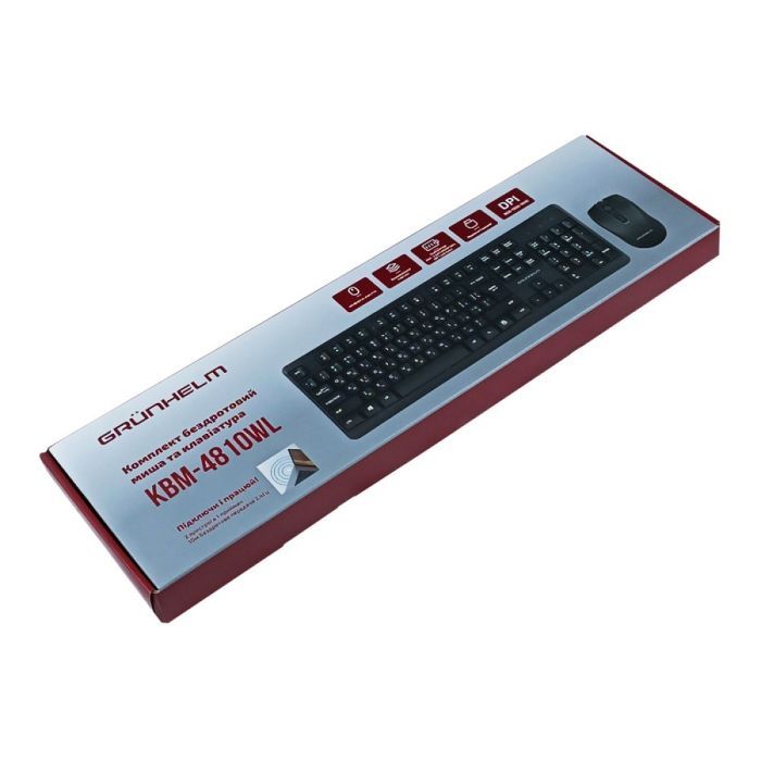 Комплект Grunhelm KBM-4810WL Wireless UA Black (126877) зображення 7