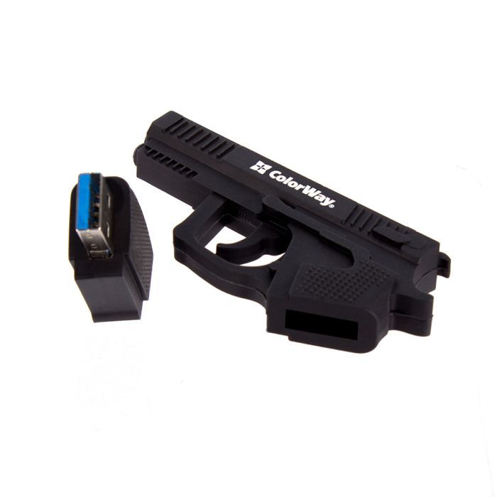 USB флеш накопитель ColorWay Pistol 64 GB 3.0 Black (CW-USBPL64) изображение 4