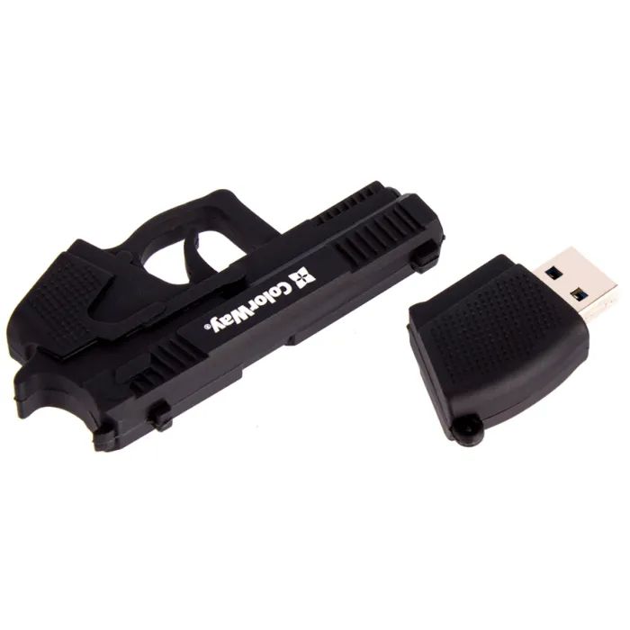 USB флеш накопитель ColorWay Pistol 64 GB 3.0 Black (CW-USBPL64) изображение 7