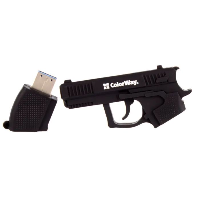 USB флеш накопитель ColorWay Pistol 64 GB 3.0 Black (CW-USBPL64) изображение 9