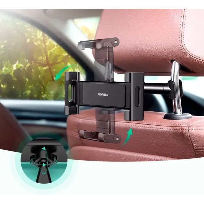 Универсальный автодержатель Ugreen LP160 Car Headrest Mount Holder Black (60108) изображение 3