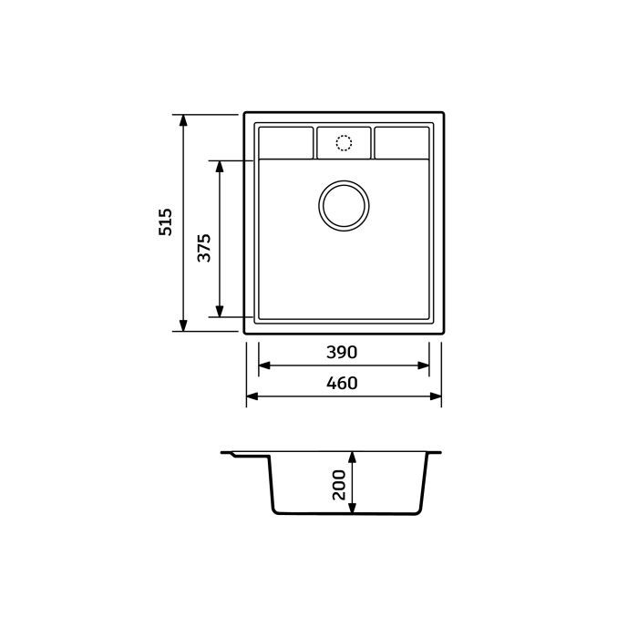 Мойка кухонная Adamant Brick Avena + змішувач (4824296209206) изображение 5