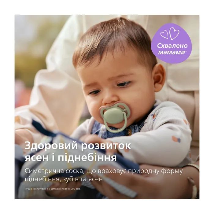 Пустышка Philips AVENT Ultra Air, 6-18 міс., нейтральна, день/н (SCF087/18) изображение 3