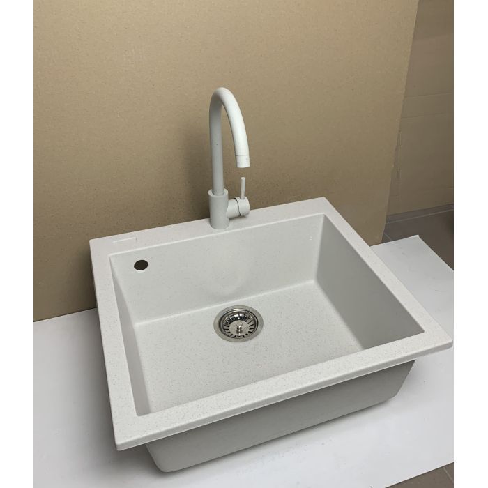 Мойка кухонная Adamant Univer Old stone + змішувач + дозатор + ополіскувач склянок + колан (4824296106610) изображение 3