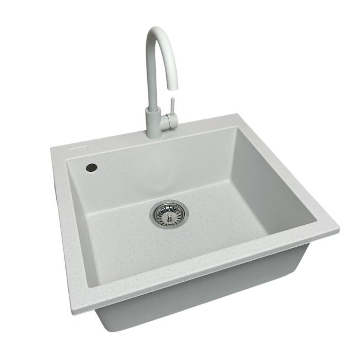 Мойка кухонная Adamant Univer Old stone + змішувач + дозатор + ополіскувач склянок + колан (4824296106610) изображение 4