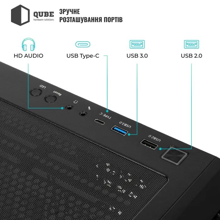 Корпус для ПК Qube KAPER_FMNU3 зображення 5