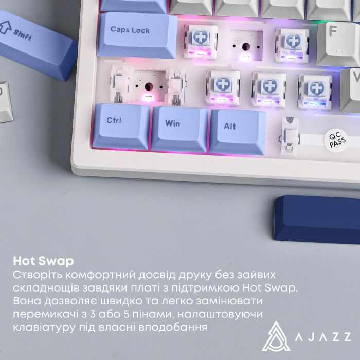 Клавіатура Ajazz AK980 MAX Magnetic Switch USB UA Black/Grey/Yellow (AK980-MAX-M-BGY) зображення 10