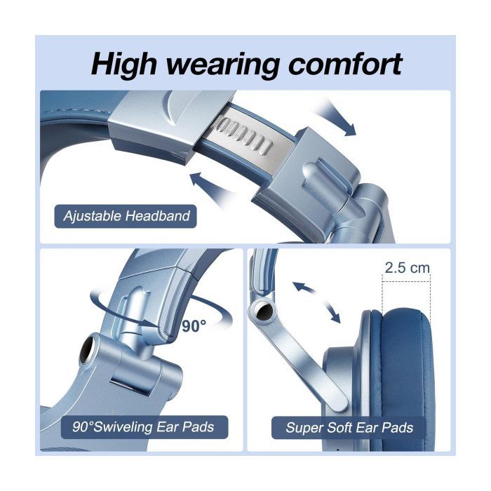 Наушники OneOdio Fusion A70 Bluetooth+3,5мм/6,35мм Black (A70 Black) изображение 5