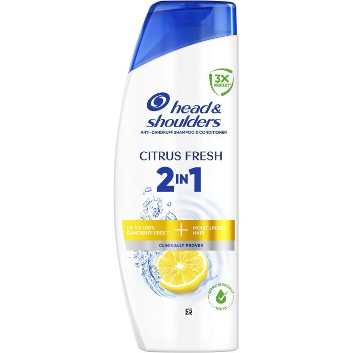 Шампунь Head & Shoulders 2 в 1 Проти лупи Цитрусова свіжість 400 мл (8006530305372)