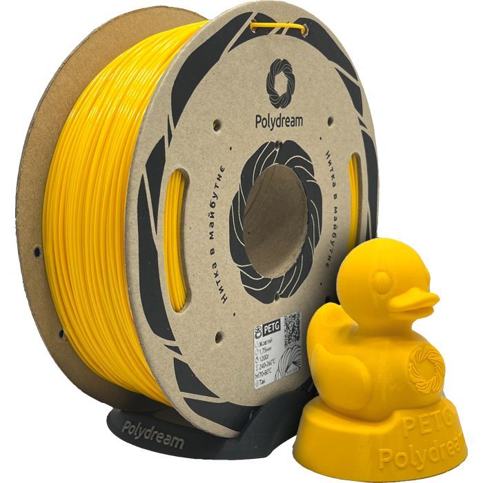 Пластик для 3D-принтера Polydream PETG 1,75mm 1,2кг Yellow (PETG1021/12)