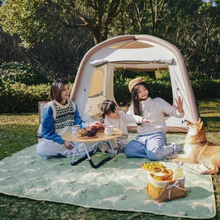 Туристический коврик Naturehike для пікніка CNK2350WS010 145x170 см зелений з принтом (6976507661676) изображение 6