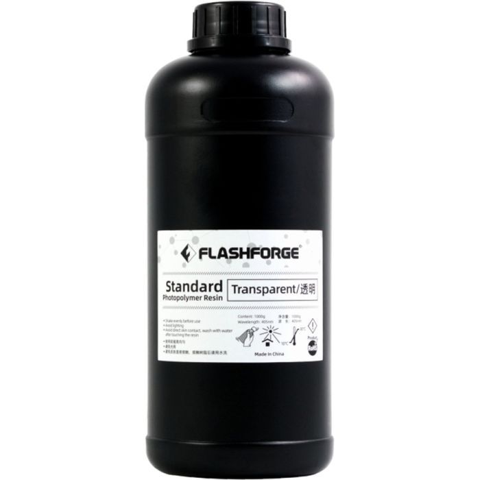 Фотополимерная смола Flashforge Resin Standart UV/LCD Transparent 1kg (20002087001)