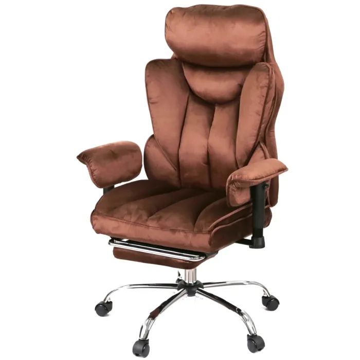 Офісне крісло Аклас Бамбетель RL 10093H (Оксамит 17 Коричневий) (00166257)
