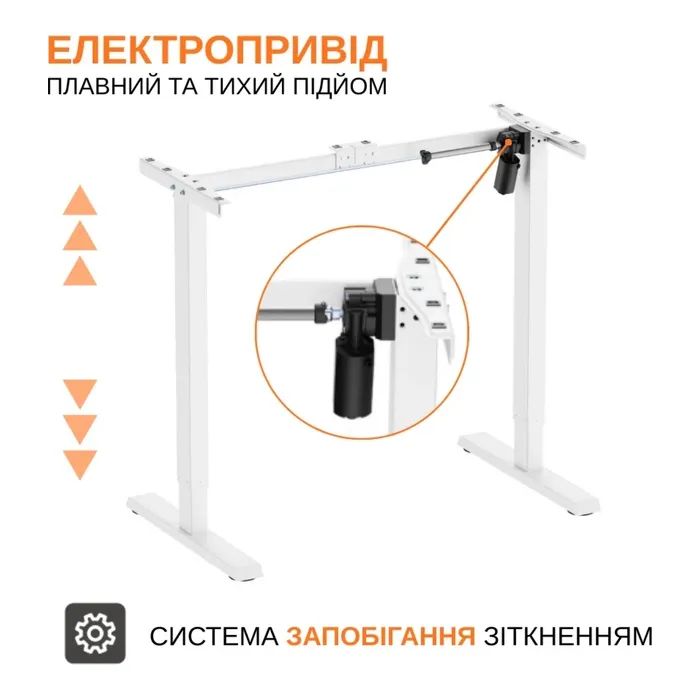 Компьютерный стол ITechMount с регулируемой высотой MT12BW белый (MT12BW) изображение 8