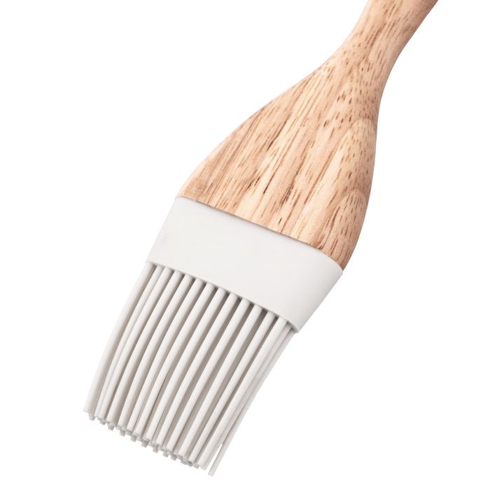 Пензлик кулінарний ARDESTO Tasty Baking, 22.3см, силікон, дерево, сірий світлий (AR1561G) зображення 4