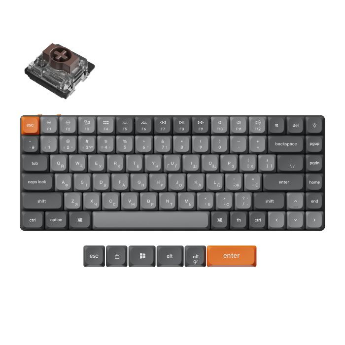 Клавіатура Keychron K3 Max Gateron Brown Switch RGB UA Black (K3M-H3-UA) зображення 7