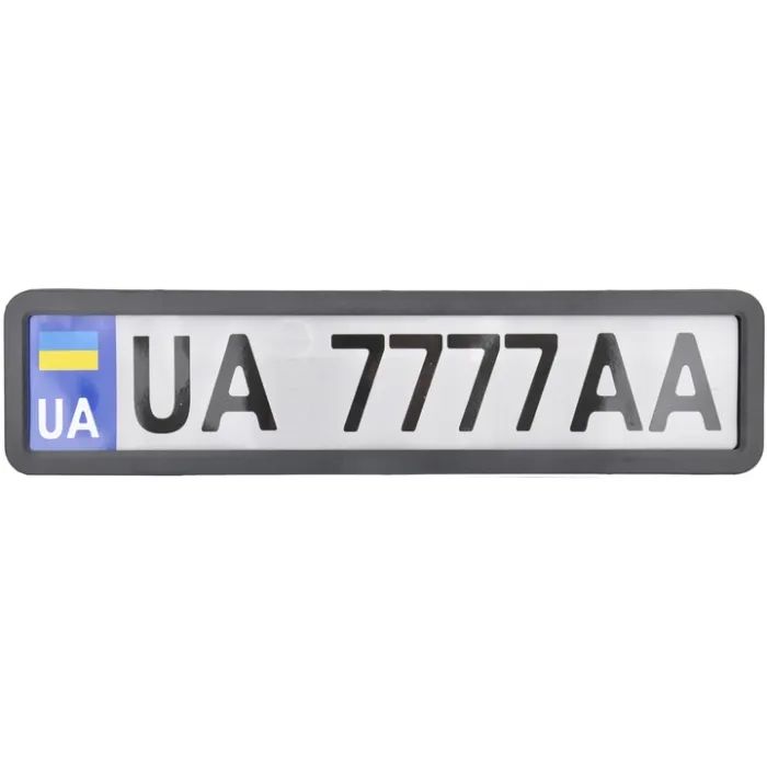 Рамка номерного знака CarLife чорна матова (NH420)