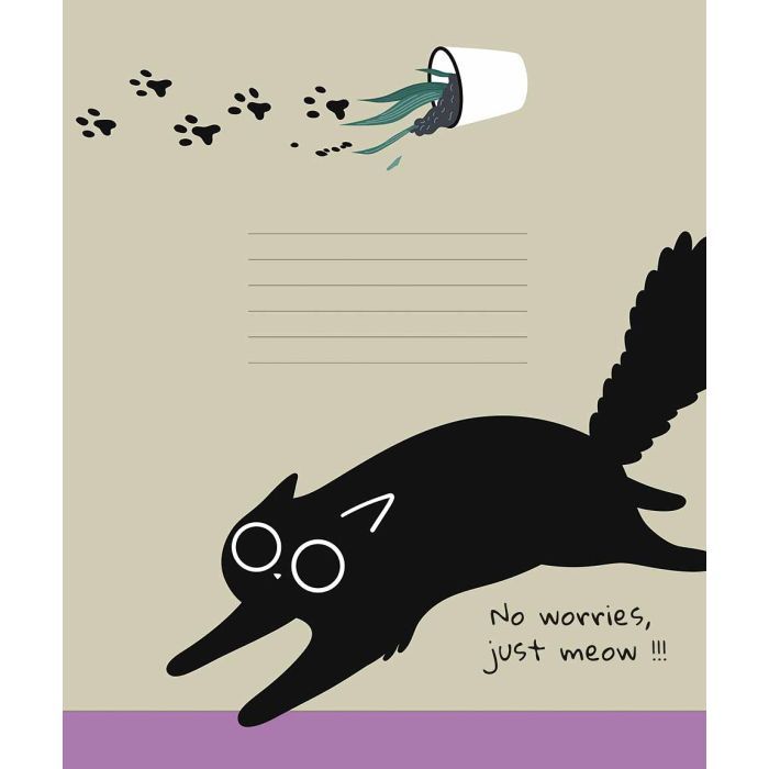 Зошит Школярик Genius Cat's life 12 аркушів лінія (012-3582L) зображення 4