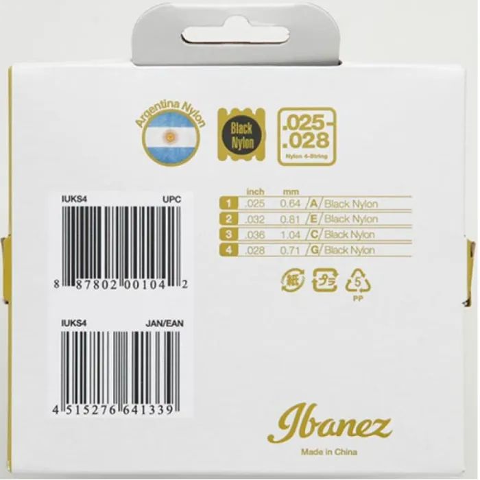 Струны для гитары Ibanez IUKS4 Ukulele Strings (301884) изображение 2