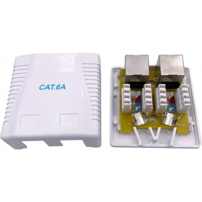 Компьютерная розетка Cablexpert RJ45x2 FTP, cat.6A (NCAC-2F6A-01) изображение 3