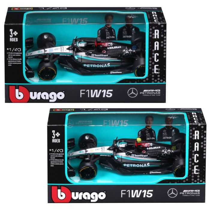 Масштабная модель автомобиля Bburago Автомодель - Mercedes-AMG F1 W15 Performance (2024), 1:43 (18-38208)