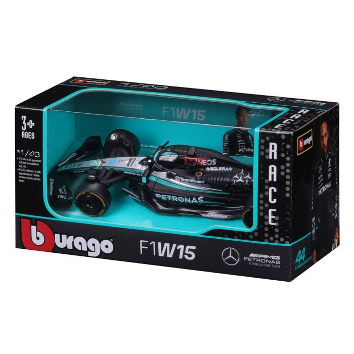 Масштабная модель автомобиля Bburago Автомодель - Mercedes-AMG F1 W15 Performance (2024), 1:43 (18-38208) изображение 2
