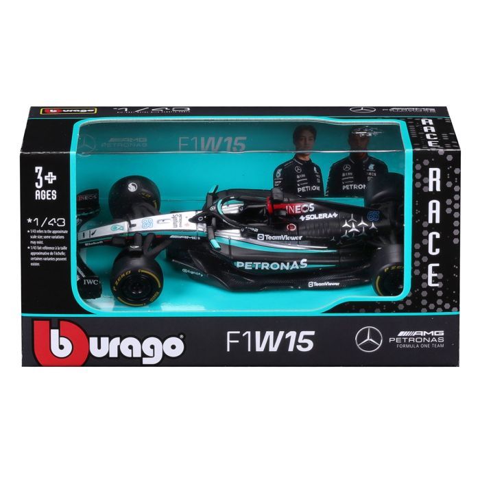 Масштабная модель автомобиля Bburago Автомодель - Mercedes-AMG F1 W15 Performance (2024), 1:43 (18-38208) изображение 3