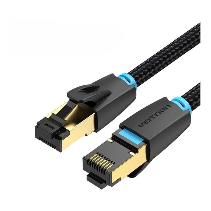 Патч-корд 3м, S/FTP cat 8 RJ-45 black Vention (IKGBI)