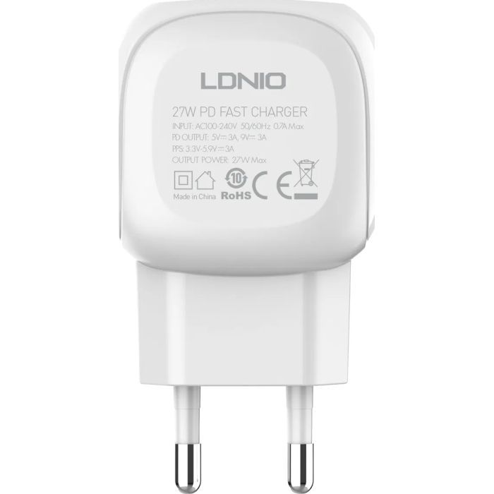 Зарядное устройство LDNIO USB-C PD27W PPS (A1206C) изображение 3