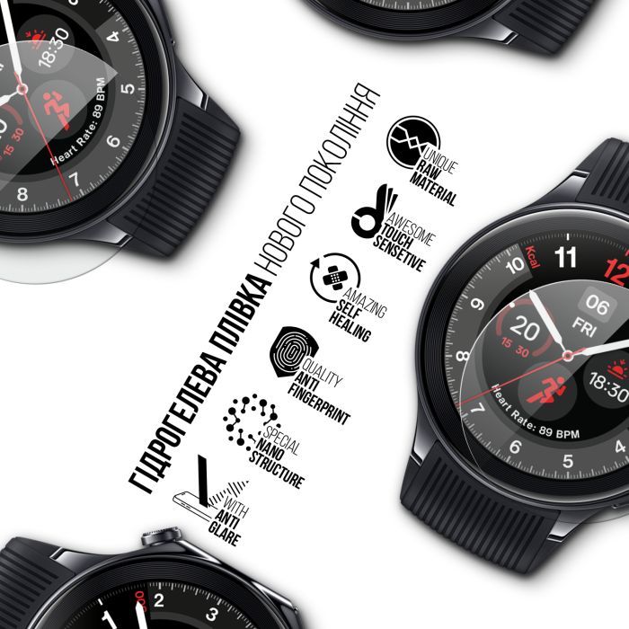 Плівка захисна Armorstandart Matte hydrogel OnePlus Watch 2 6 pcs (ARM92079) зображення 2