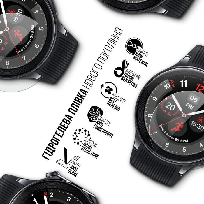 Плівка захисна Armorstandart Matte hydrogel OnePlus Watch 2 6 pcs (ARM92079) зображення 2