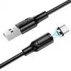 Дата кабель USB 2.0 AM to USB-C 1.0m 2.4A magnetic BX41 black BOROFONE (6931474738462) изображение 3