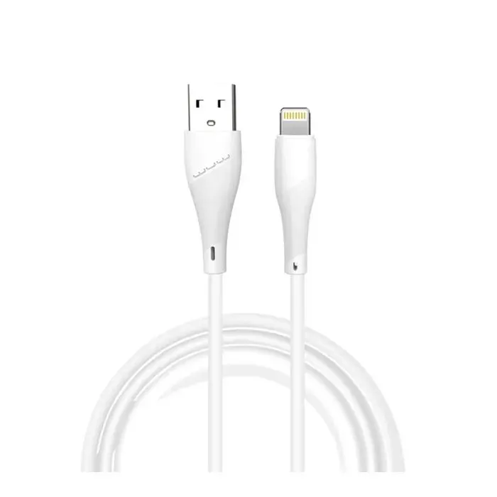 Дата кабель USB 2.0 AM to Lightning 1.0m 2.4A X196 white WUW (6972573335596)