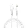 Дата кабель USB 2.0 AM to Lightning 1.0m 2.4A X196 white WUW (6972573335596)